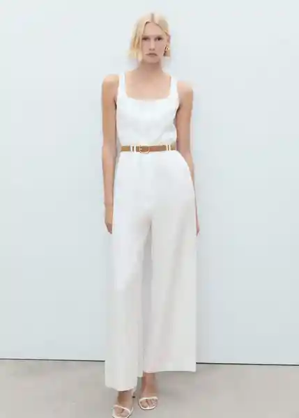 Enterizo Mono Lionela Offwhite Talla S Mujer Mango