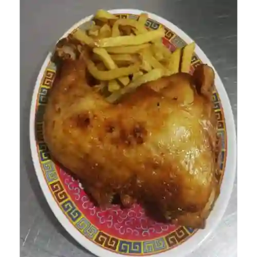Porción de Pollo Frito con Papas