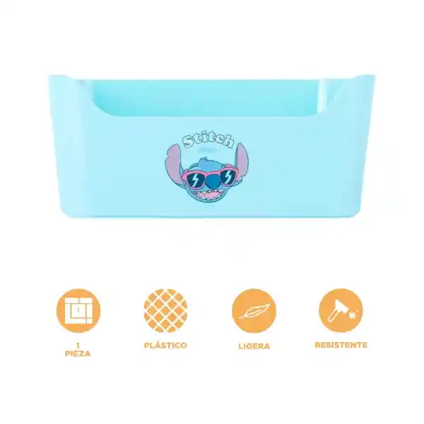 Organizador Plástico Sin Tapa Serie Disney Stitch Miniso