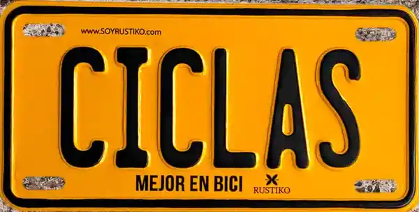 Placa Ciclas Amarilla