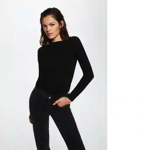 Camiseta Lilobar Negro Talla S Mujer Mango