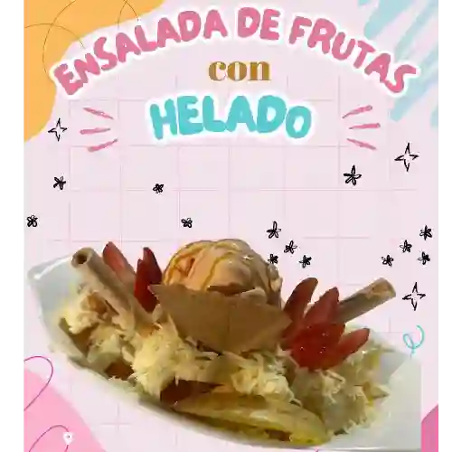 Ensalada de Frutas con Helado