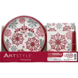 Artstyle Kit de Platos y Servilletas Desechables Navideños