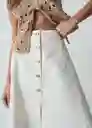 Falda Alfie Mujer Crudo Marfil Claro Talla 8 542G347 Naf Naf
