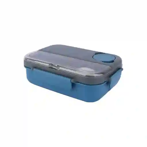 Contenedor Para Alimentos Azul y Negro 1300 mL Miniso