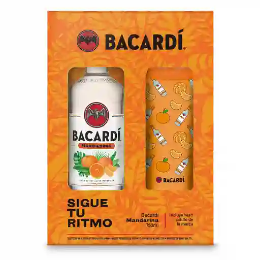 Bacardi Ron Mandarina+Vaso Pitillo