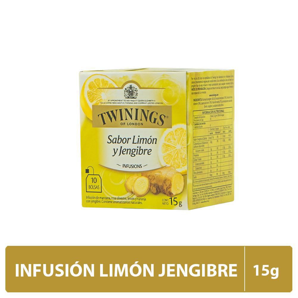 Twinings Té listo limón y jengibre caja 10 sobres 15 g