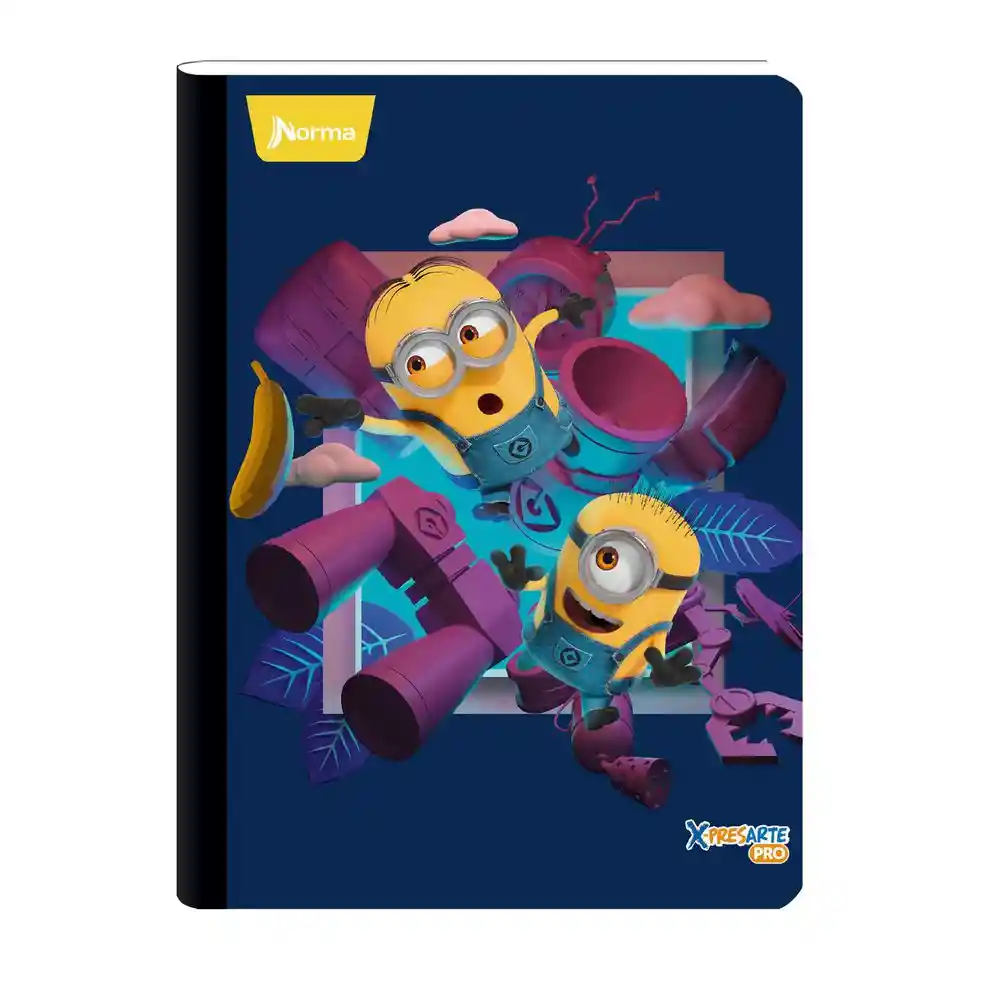 Norma Cuaderno Minions Mediano Cuadriculado Cosido