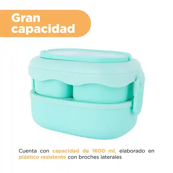 Contenedor de Alimentos de Doble Capa Polar we Bare Aqua Miniso