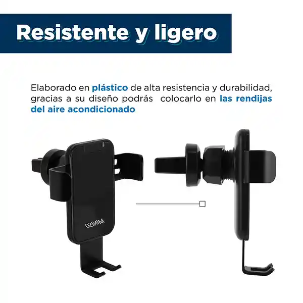 Soporte Para Celular de Gravedad Aluminio Negro Miniso