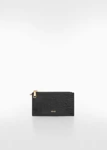 Monedero P Leticia Negro Talla 99 Mujer Mango