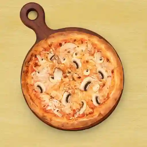 Pizza pollo champiñones fam