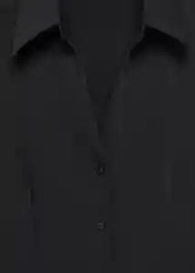 Camisa Ochi Negro Talla XS Mujer Mango