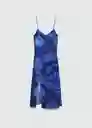 Vestido Lucia Azul Talla M Mujer Mango