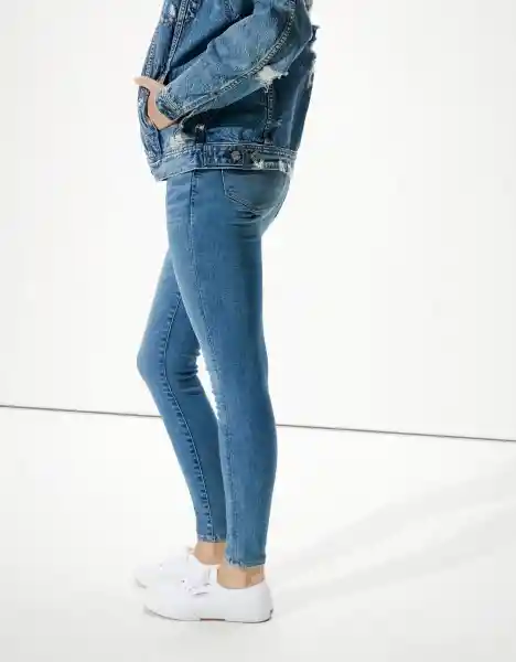 American Eagle Jegging Next Level Azul Brillante Talla 6 Long