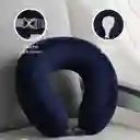 Almohada Viaje Espuma Viscoelástica Azul Marino Serie Miniso