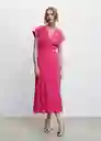 Vestido Salem Fucsia Talla M Mujer Mango