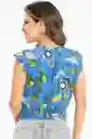 Blusa Olivia Color Azul Hortensia Talla S Ragged