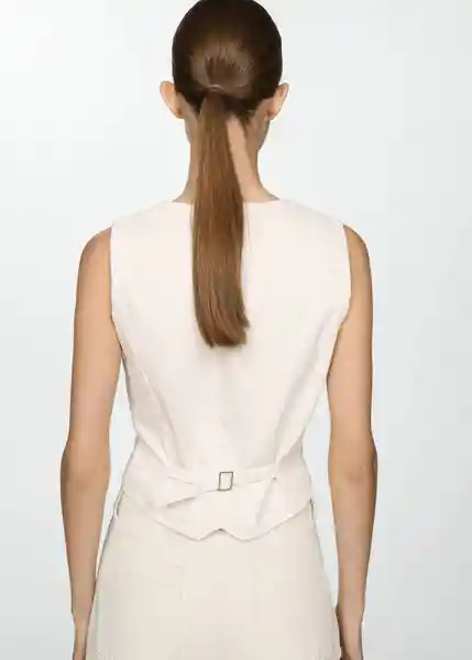 Chaleco Taylor Off White Talla XS  Mujer Mango