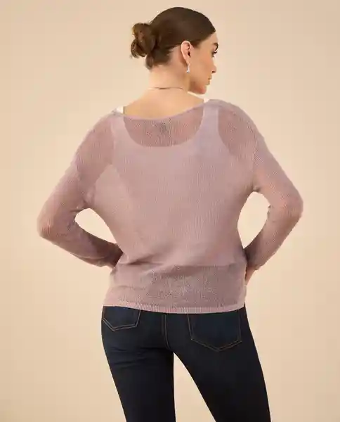 Suéter Tejido Morado Lila Medio Talla S 462G204 Esprit