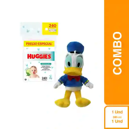 Combo Toallita Húmedas Huggies + Disney Peluche Pato Donald