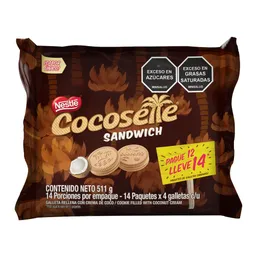 Galleta Cocosette Sándwich Rellenas Con Crema de Coco 50 g