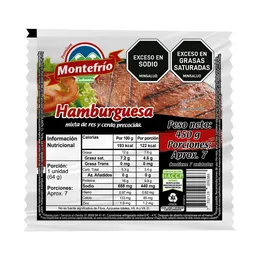 Montefrío Hamburguesa Mixta de Res y Cerdo Premium