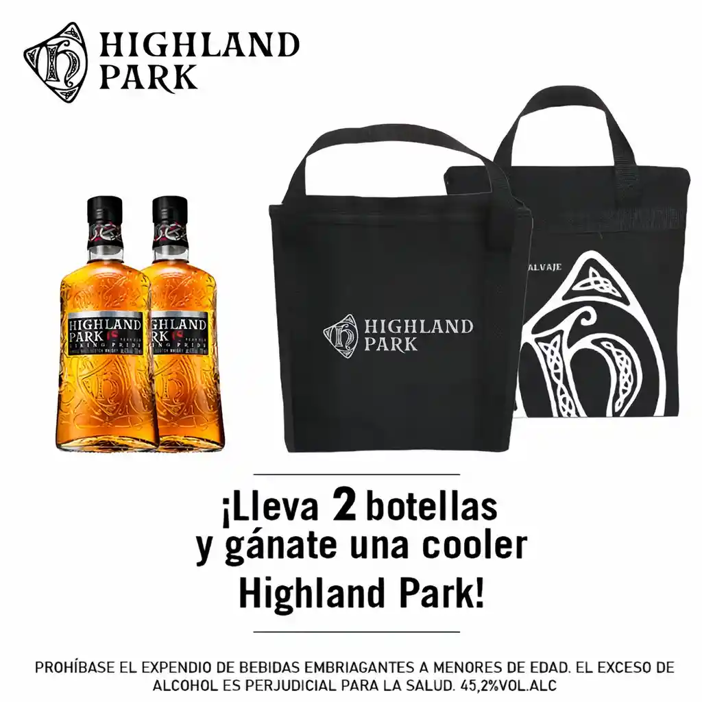 Higland Park Whisky 12 Yo. 700 Ml Duo + Hielera