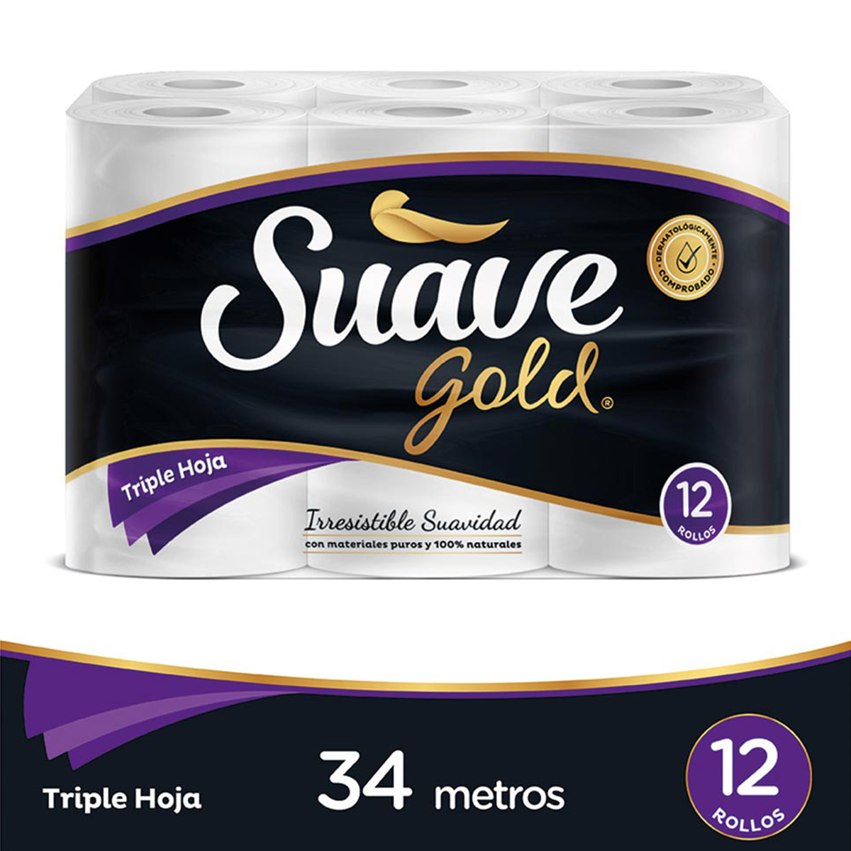 Suave Gold Papel Higiénico Triple Hoja 12 und