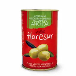 Floresur Aceitunas Verdes Manzanilla Rellenas de Anchoa