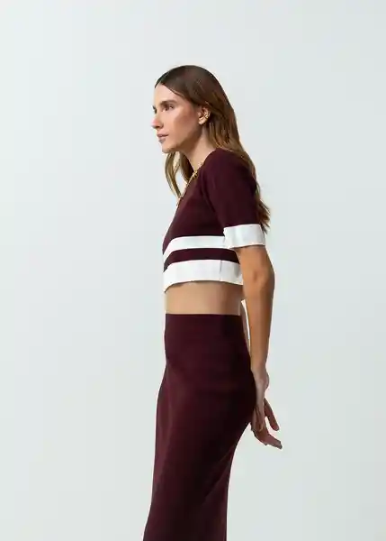 Camisa Tejido Mujer Morado Sombrío Ultra Oscuro Talla L 582G052 Naf Naf