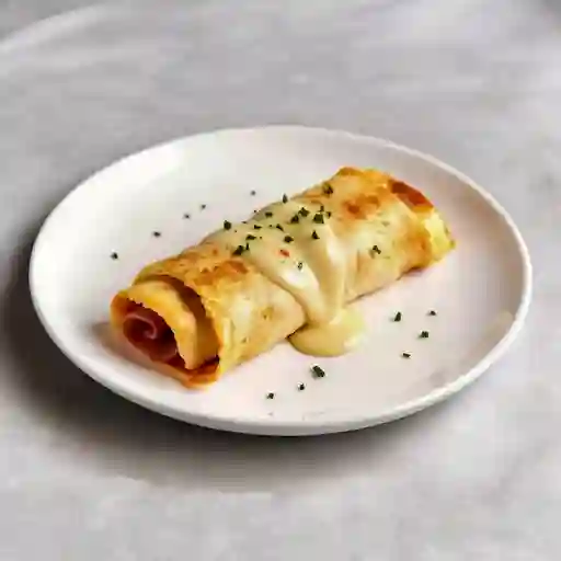 Flauta de salami y queso mozzarella