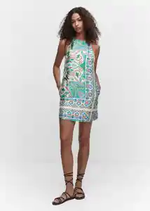 Vestido Tiky Off White Talla S Mujer Mango
