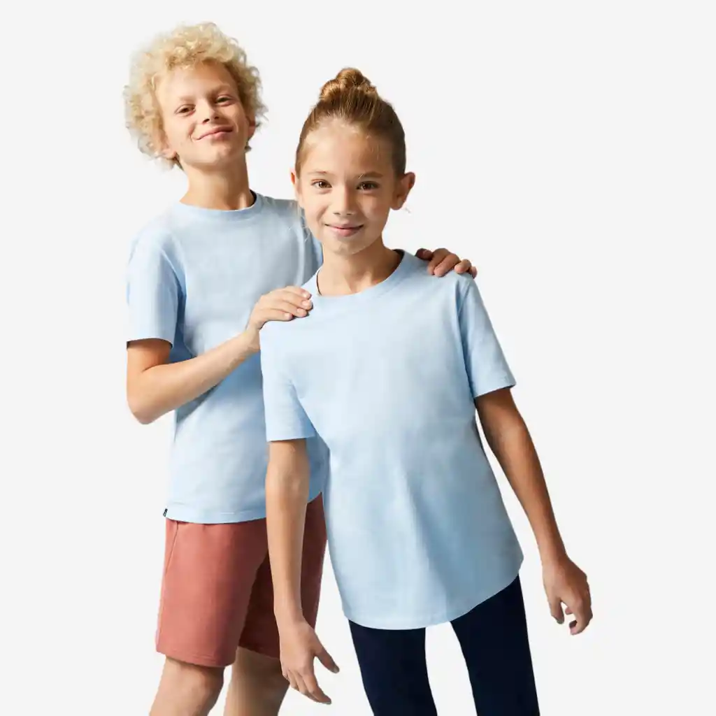 Camiseta Multideporte Niños Azul Celeste Algodón