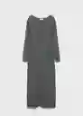 Vestido Seeds Gris Medio Vigore Talla M Mujer Mango