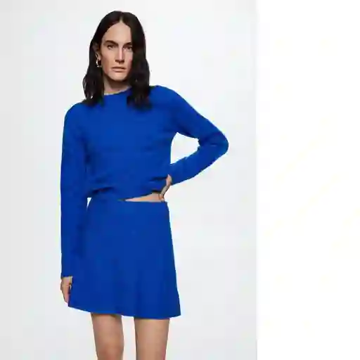 Falda Klein Azul Noche Talla S Mujer Mango