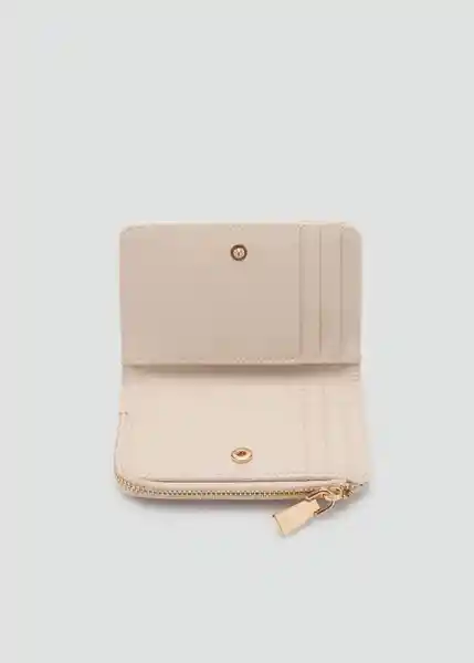 Billetera P Diagonal Offwhite Talla 99 Mujer Mango