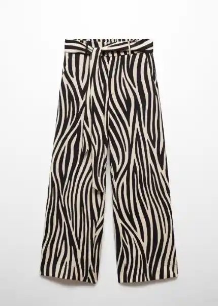 Pantalón Plumas Negro Talla M Mujer Mango