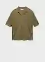 Camiseta Polo Manfio Khaki Talla S Hombre Mango