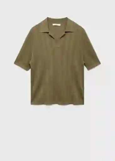 Camiseta Polo Manfio Khaki Talla S Hombre Mango