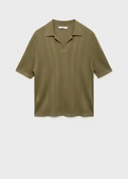 Camiseta Polo Manfio Khaki Talla S Hombre Mango