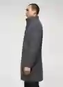 Abrigo Funnel Gris Talla L Hombre Mango