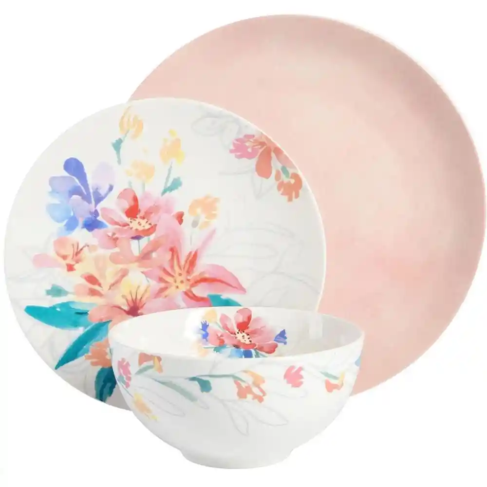Vajilla 4 Puestos 12 Pz Tia Rosa Gibson 76593.12r