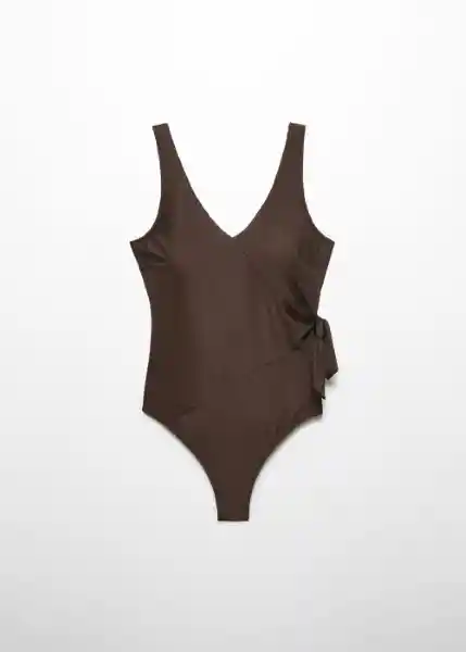 Short Bañador Olasp Chocolate Talla 26 Mujer Mango