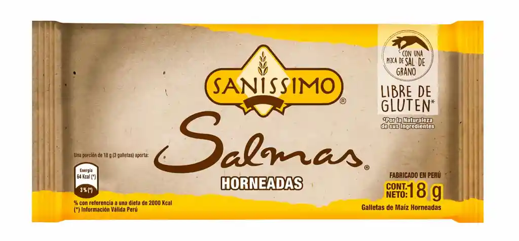 Sanissimo Tostadas de Maíz Horneadas Salmas 