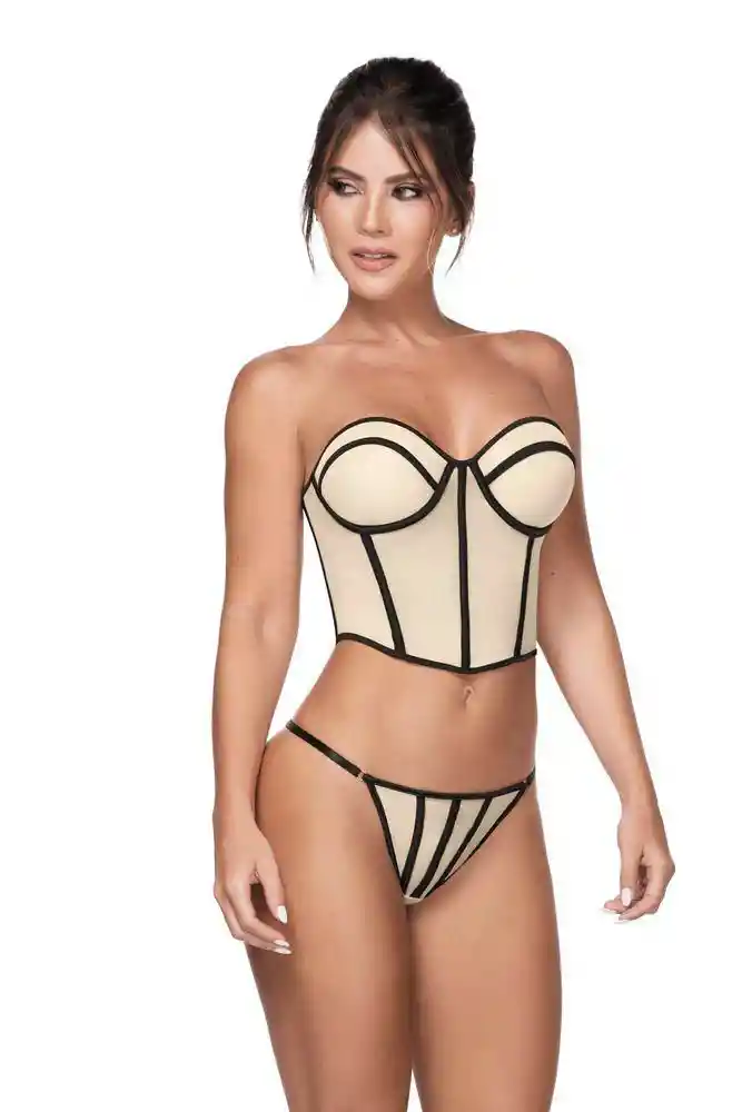 Corpiño Strapless Con Varillas 36-beige