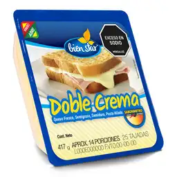 Bien Star Queso Doble Crema en Tajadas