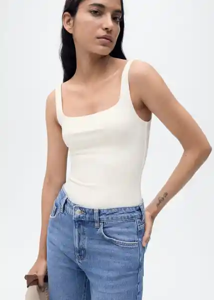 Body Marisa Offwhite Talla L Mujer Mango