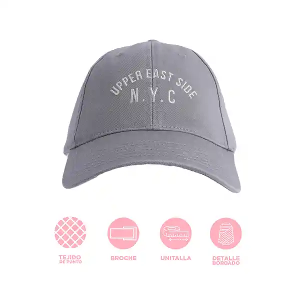 Gorra de Béisbol Nyc Gris Miniso