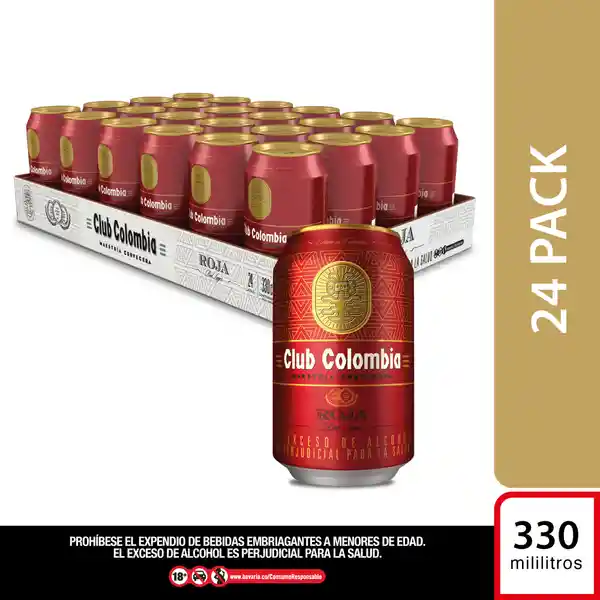 Club Colombia Pack Cerveza Roja 330 mL x 24 Und